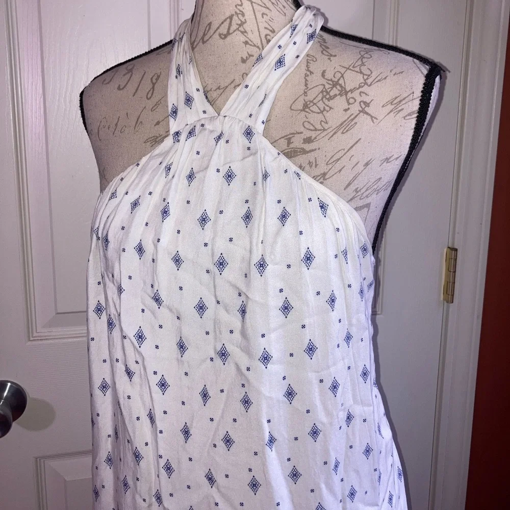 Lord & Taylor Halter Tassel Hem Summer Dress Coverup Beach Resortwear sz Small - Picture 4 of 6